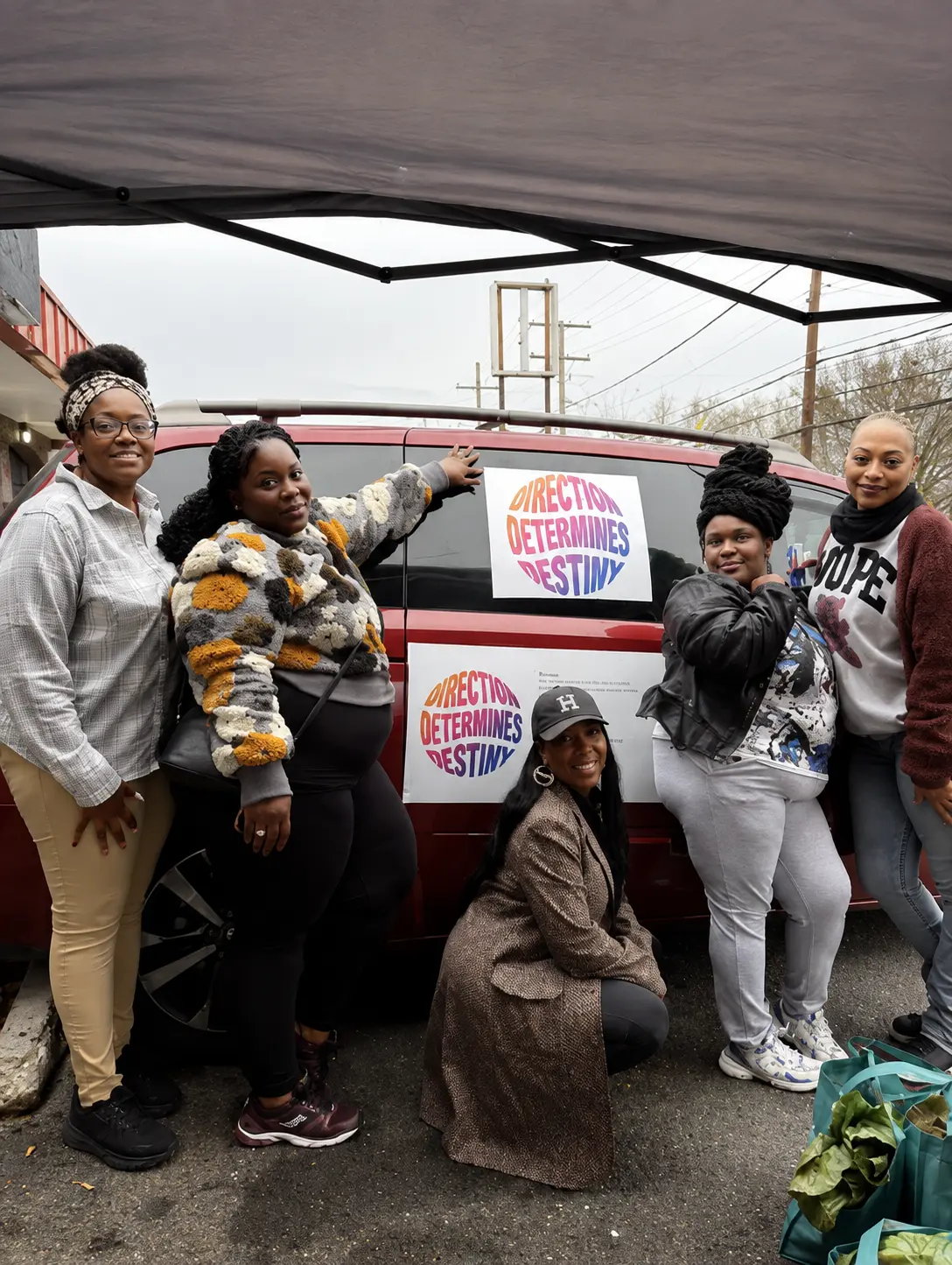 Direction Determines Destiny team at a community outreach event